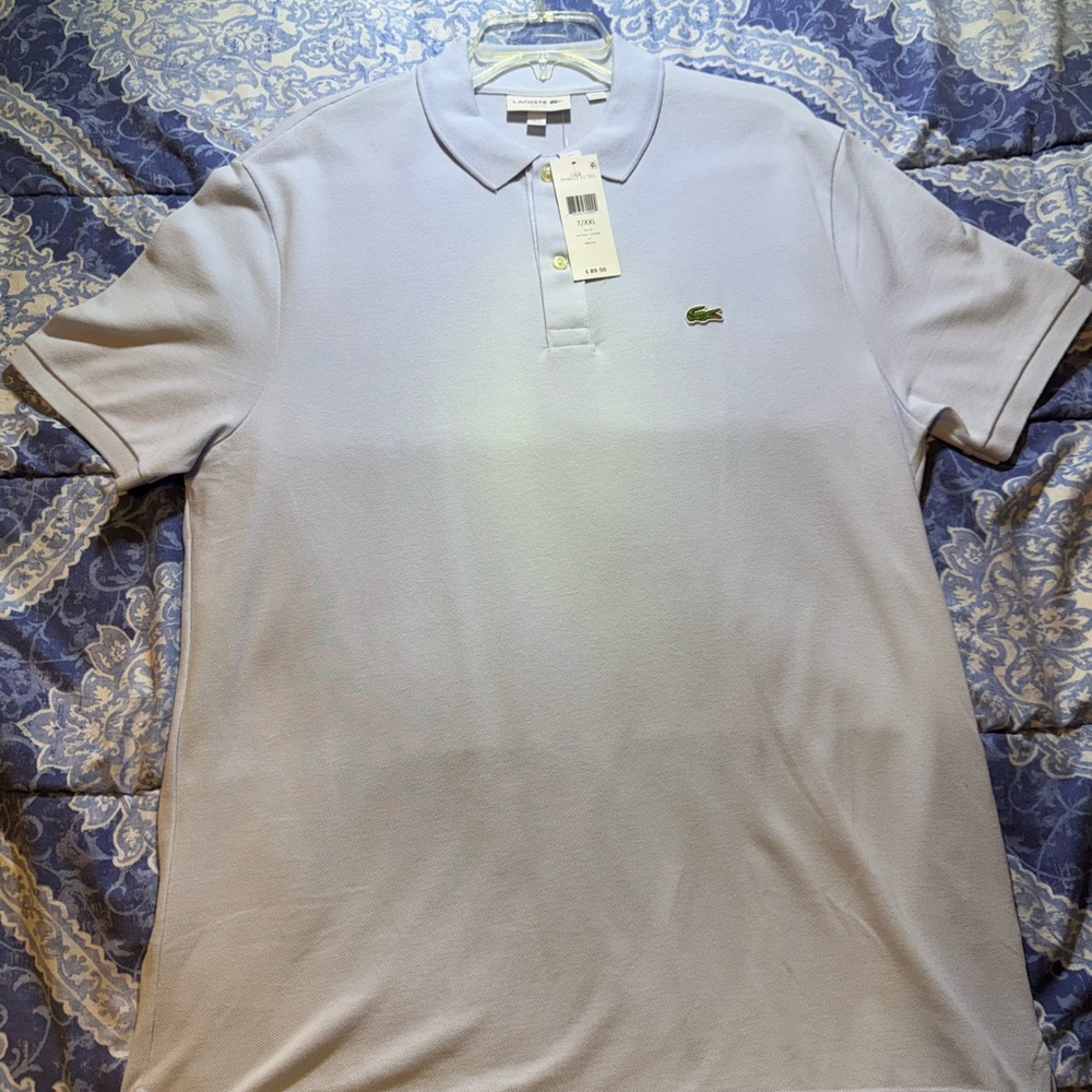 NEW Lacoste Men's Slim Fit L.12.12 Piqué Polo - PH4012-51-T01 Blue - 7/XXL